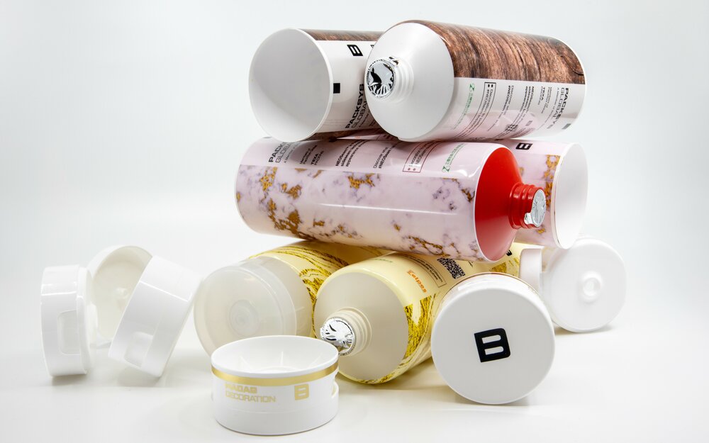 Different NEOSeam tubes and plastic closures