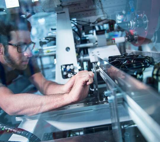Man working on machine