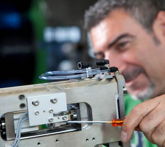 Man working on machine