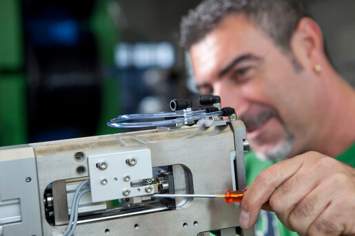 Man working on machine