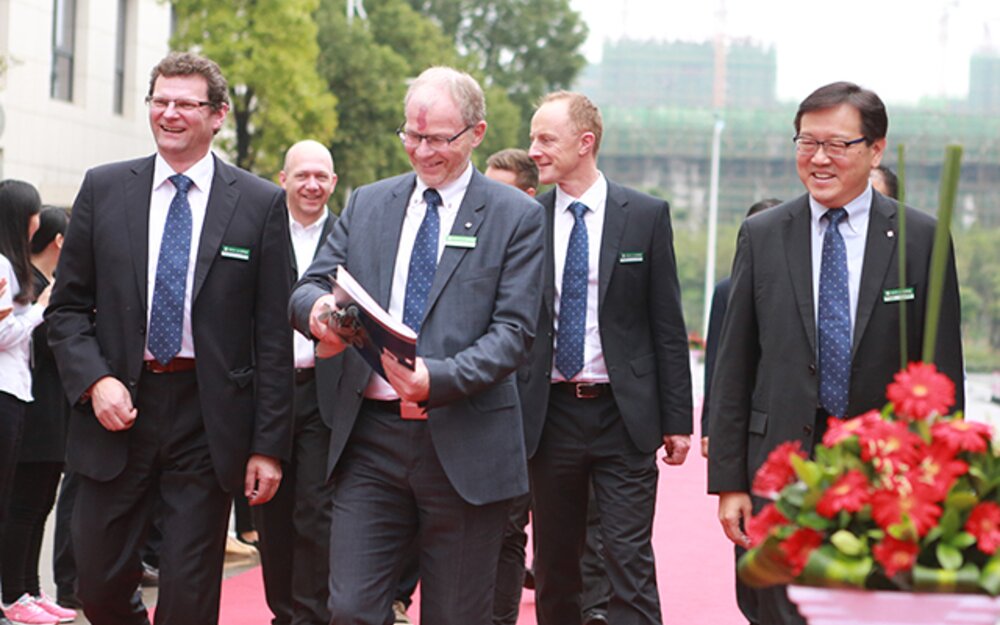 Brückner's delegation looking forward to the ceremony
