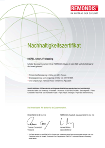 Sustainability Certificate | Remondis