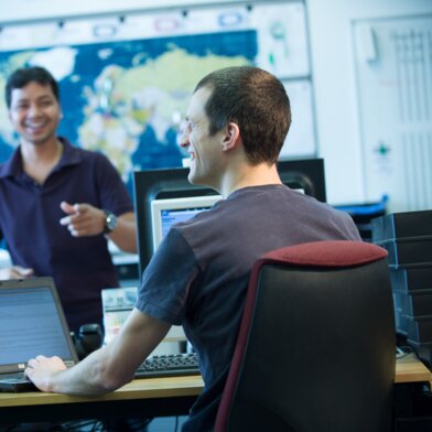 Man working on a laptop