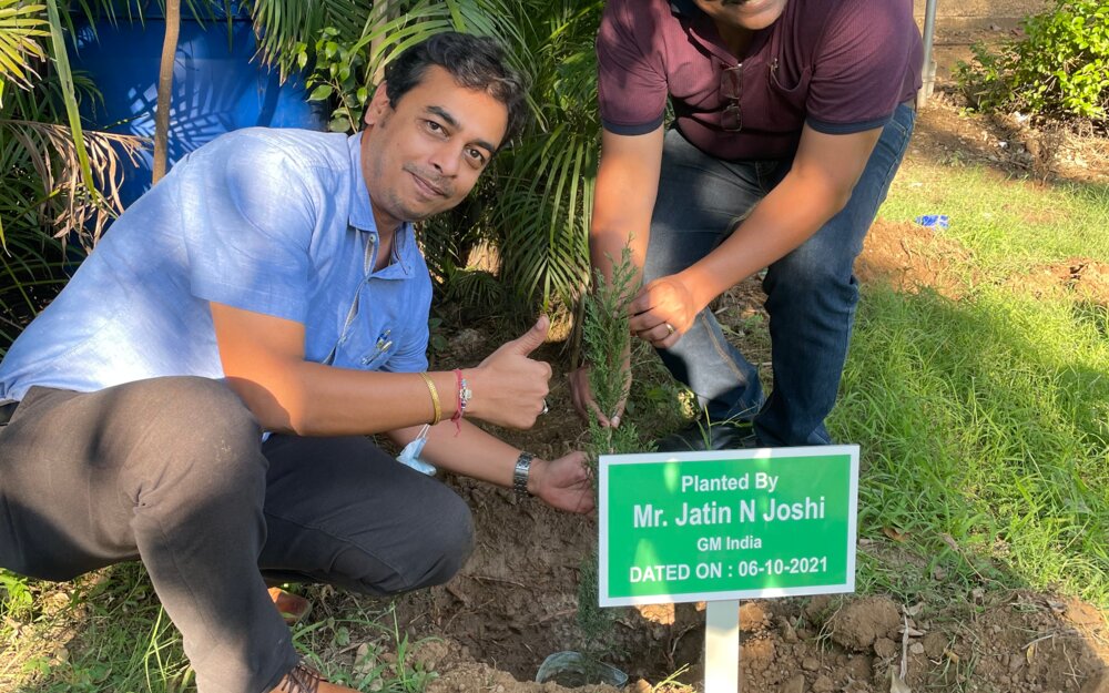 Jatin Joshi, GM Business Development Manager at BGI planting a tree