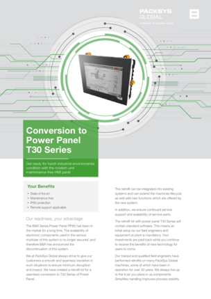 Conversion to Power Panel T30 Series