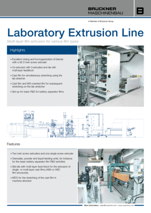 Laboratory Extrusion Line - Details