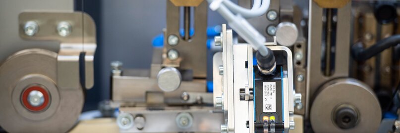 machine part with QR code