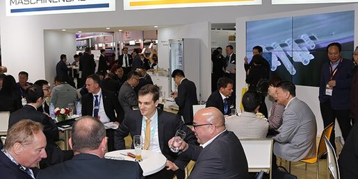 Crowded every day - the Brückner booth at Chinaplas 2018

