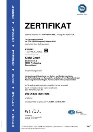 Umweltmanagement  ISO 14001:2015