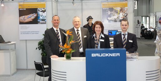 Brückner Servtec's booth team says thanks to all visitors
