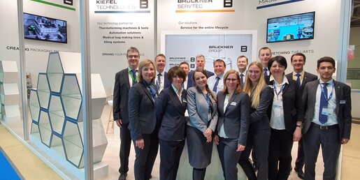 Brückner, Kiefel and PackSys Global booth staff say: Thank you! Spassiba!