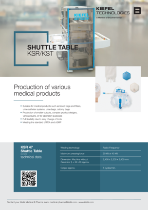 Bag shuttle table KSR/KST 