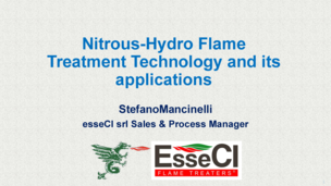 NH-FT Flame Treatment Technology and Its Applications on Polyolefins | Stefano Mancinelli, EsseCI